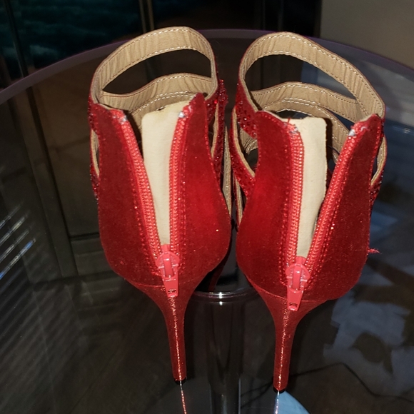 Scene Red Rhinestone Heels - Picture 5 of 11